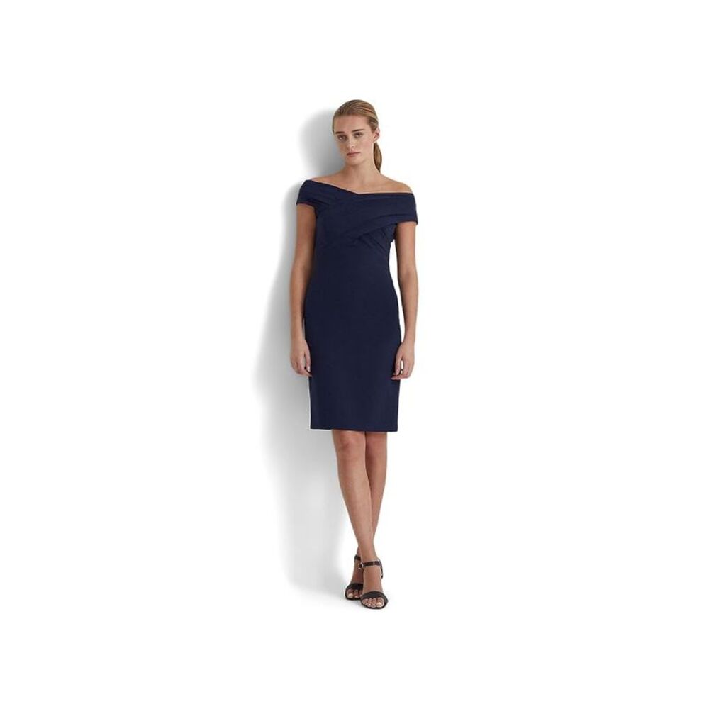 Lauren Ralph Lauren Women's Crepe Off-the-Shoulder Cocktail Dress